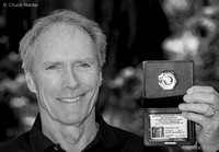 Clint Eastwood shows his California Parks and Recreation Commissioner's Badge