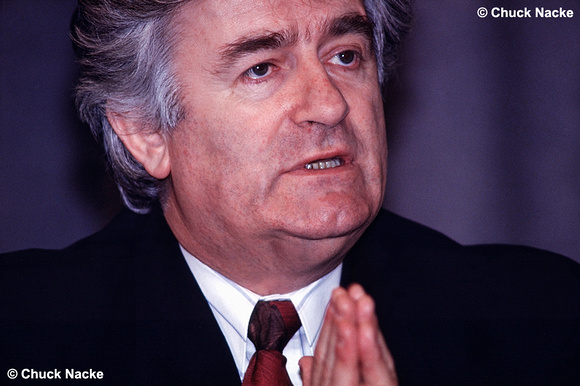 Radovan Karadzic, former Bosnian Serb leader, convicted of genocide, Moscow, RU.